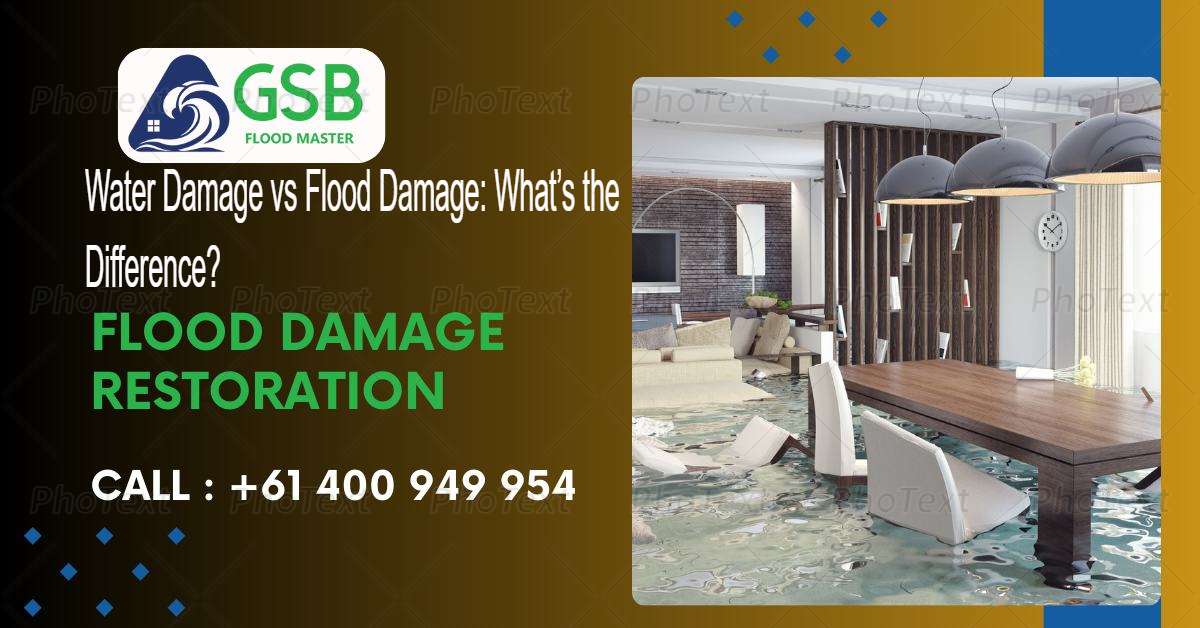 water and flood damage difference